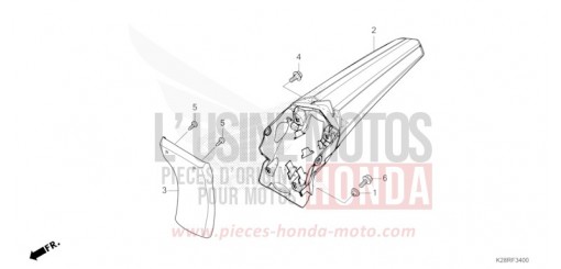 GARDE-BOUE ARRIERE CRF125FS de 2025